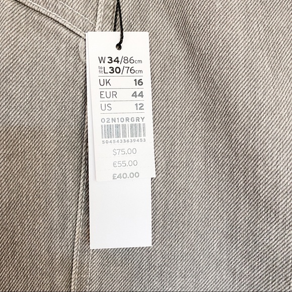 NWT Topshop Gray MOM Jeans - Picture 5 of 10